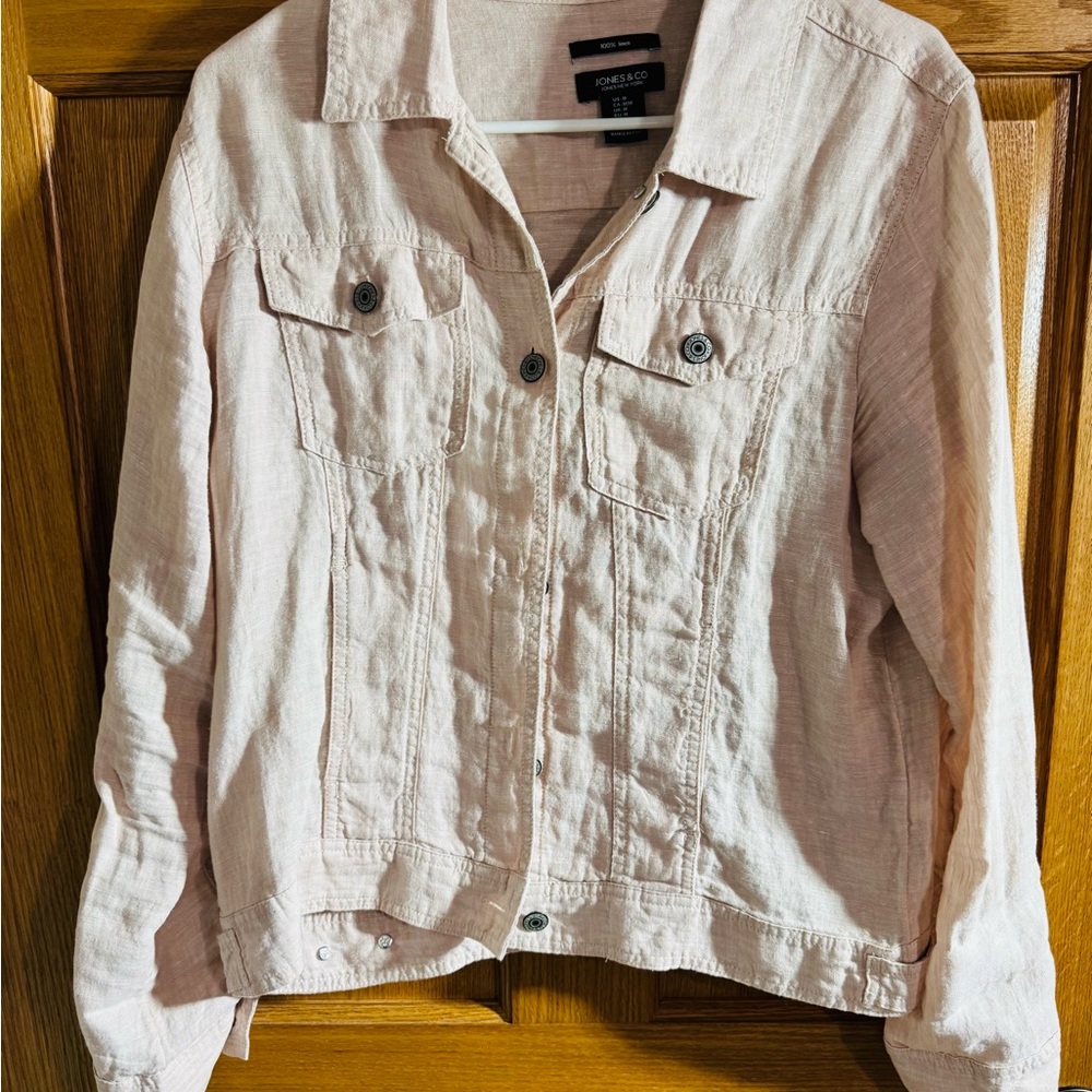 Jones New York Tan Linen Jacket